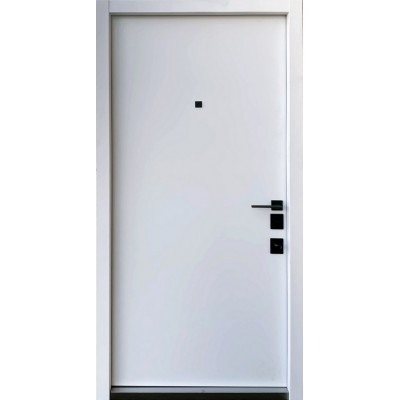 Входные Двери Delica AL бетон темный 7806 AL black/белая эмаль vg "Страж"-2