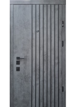 Двери Delica AL бетон темный 7806 AL black/белая эмаль vg "Страж"