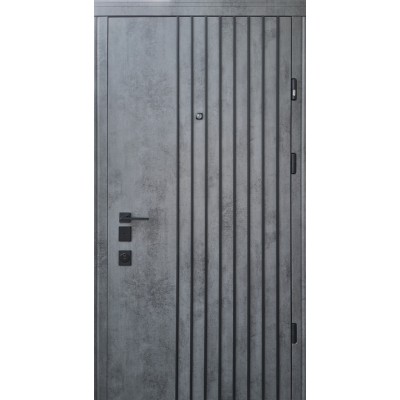 Вхідні Двері Delica AL бетон темний 7806 AL black/біла емаль vg "Страж"-1