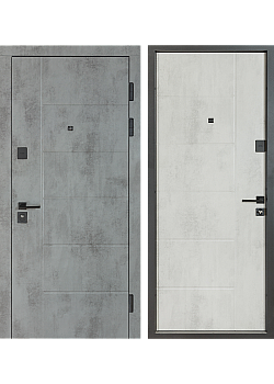 Двері B-434 (квадро) Модель 155 Оксид темний/Оксид світлий Булат