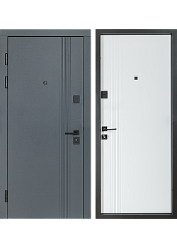Двері B-434 (квадро) Модель 172 Антрацит/Білий матовий гладкий Булат