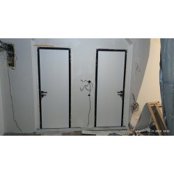 Межкомнатные Двери Danapris Скрытого монтажа 45 профиль с черным обкладом Под покраску