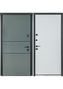 Двері COTTAGE 703/237 Metallic Grey/Вулична Vinorit Булат