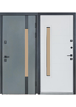 Двері COTTAGE 705/431 Metalic Grey/Вулична Vinorit Булат