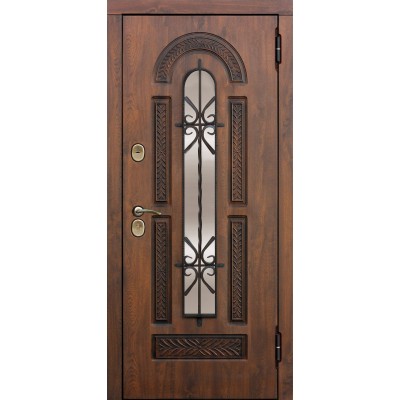 Вхідні Двері Віконт 95мм Vinorit Грецький горіх/Грецький горіх Таримус-0