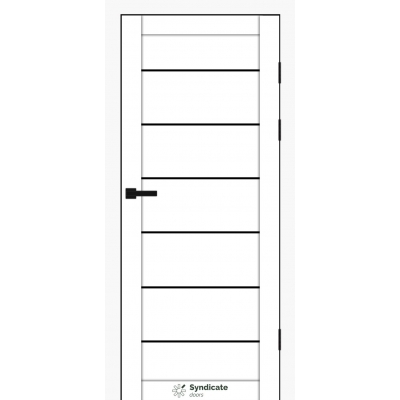 Міжкімнатні Двері SD-PVC-108 BLK білий Syndicate ПВХ плівка-0