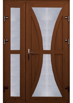 Металопластикові двері WDS Полуторні Модель 11