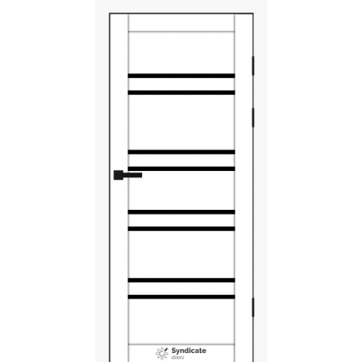 Міжкімнатні Двері SD-PVC-118 BLK білий Syndicate ПВХ плівка-0