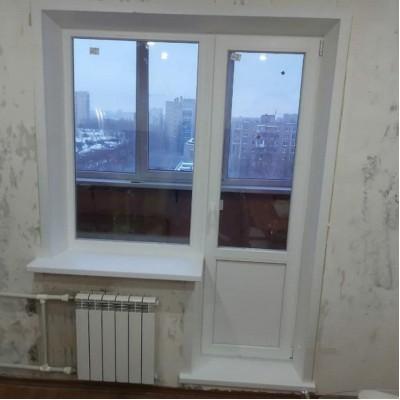 Балконный блок REHAU EURO 60 с глухим окном и поворотно-откидными дверями 1700 x 2100 мм-6