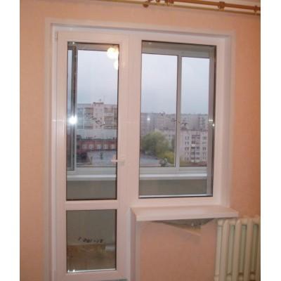 Балконный блок REHAU EURO 60 с глухим окном и поворотно-откидными дверями 1700 x 2100 мм-7