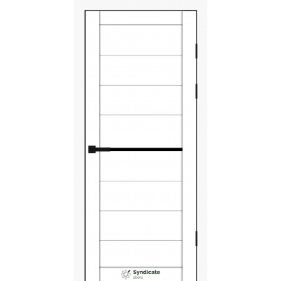 Межкомнатные Двери SD-PVC-129 BLK белый Syndicate ПВХ плёнка-0