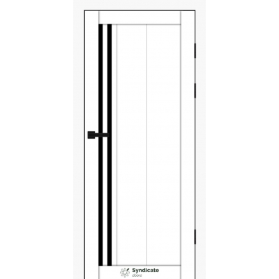 Міжкімнатні Двері SD-PVC-136 BLK білий Syndicate ПВХ плівка-0