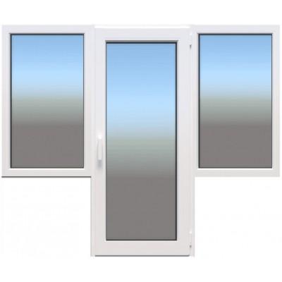 Балконний блок REHAU EURO 60 з глухим вікном і поворотно-відкидними дверима 2100 x 2100 мм-1