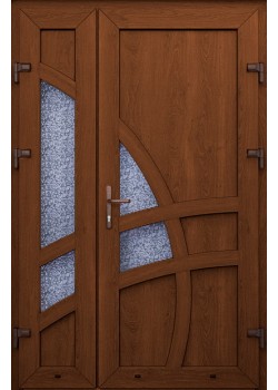 Металопластикові двері WDS Полуторні Модель 15