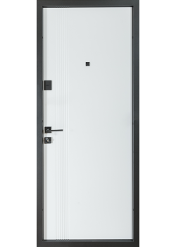Двері B-434 (квадро) Модель 172 Антрацит/Білий матовий гладкий Булат