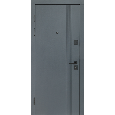 Входные Двери B-434 (квадро) Модель 172 Антрацит/Белый матовый гладкий Булат-0
