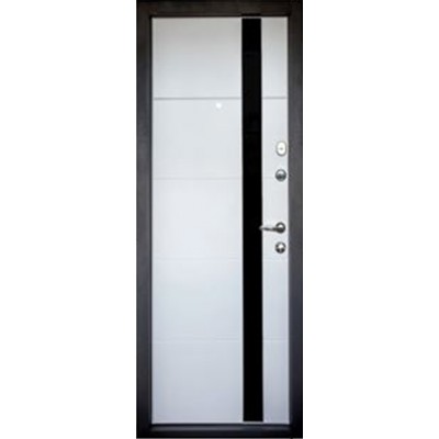 Вхідні Двері ПК-189 М/183+К ЕЛІТ Софт чорний/білий мат Міністерство Дверей-1