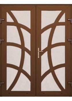 Металопластикові двері WDS Подвійні Модель 19