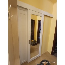 Міжкімнатні Двері SV-01 срібло триплекс дзеркало Korfad ПВХ плівка