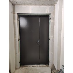 Вхідні Двері Технічна 2 листа металу 1200 антрацит "Redfort"