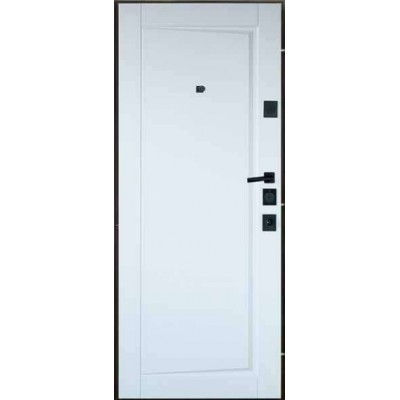 Вхідні Двері 300-337 софт-тач темний хакі/білий супермат (чорна фурнітура) квартира "Magda"-1