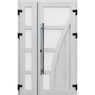 Металлопластиковые двери WDS Полуторные Модель 320-0