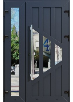Металлопластиковые двери WDS Полуторные Модель 323