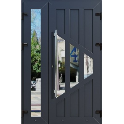 Металопластикові двері WDS Полуторні Модель 323-0