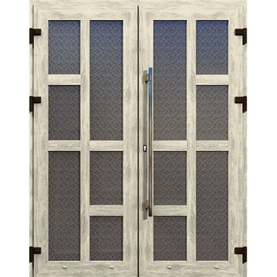 Металлопластиковые двери WDS Двойные Модель 326-0
