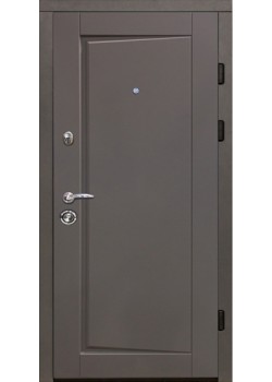 Двері 337 софт-тач елегантний сірий/білий супермат (фурнітура чорна) "Arma"