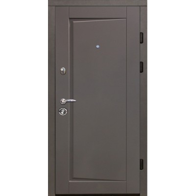 Входные Двери 337 софт-тач элегантный серый/белый супермат (фурнитура черная) "Magda"-0
