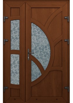 Металопластикові двері WDS Полуторні Модель 34