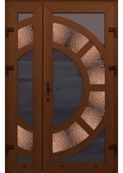 Металопластикові двері WDS Полуторні Модель 41