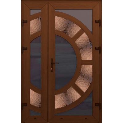 Металопластикові двері WDS Полуторні Модель 41-0