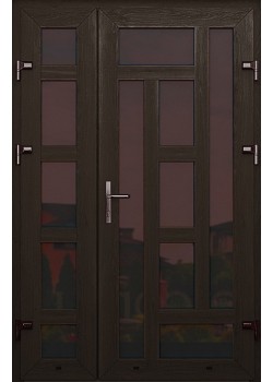 Металопластикові двері WDS Полуторні Модель 43