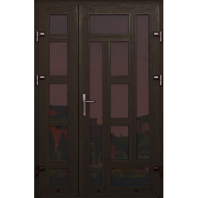 Металопластикові двері WDS Полуторні Модель 43-0