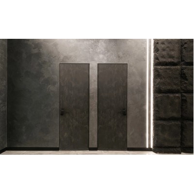 Межкомнатные Двери Danapris Скрытого монтажа 45 профиль с черным обкладом Под покраску-2