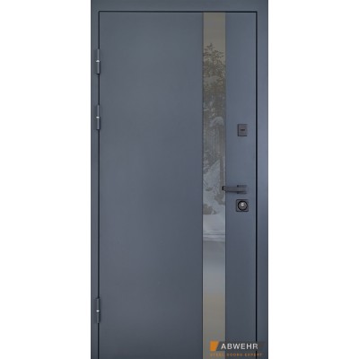 Входные Двери Defender (KTM) 506 Nordi Glass RAL 7021Т Abwehr-0