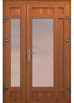 Металопластикові двері WDS Полуторні Модель 53