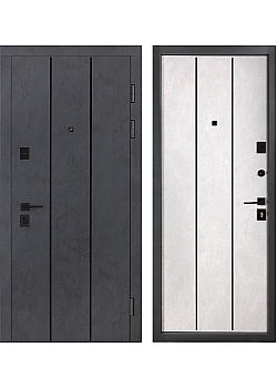 Двери УЛЬТРА (квадро) Kale 535 Бетон антрацит / Бетон снежный Булат