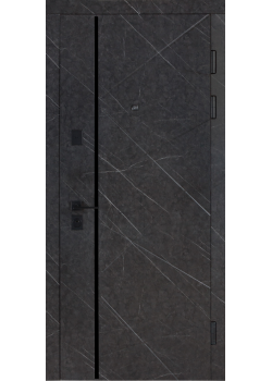 Двері Ультра (квадро) Kale 542 Мармур графіт / Білий супермат Булат