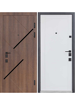 Двері ОЛІМП (квадро) Mottura Модель 571/238 Дрімвуд темний/Олово супермат Булат