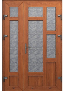 Металопластикові двері WDS Полуторні Модель 60