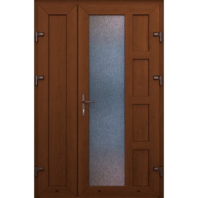 Металопластикові двері WDS Полуторні Модель 62-0