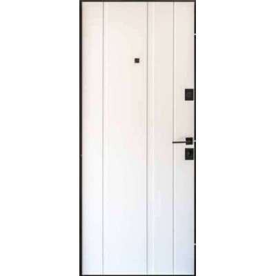 Входные Двери 623 софт-тач элегантный серый/белый супермат (фурнитура хром) "Magda"-1