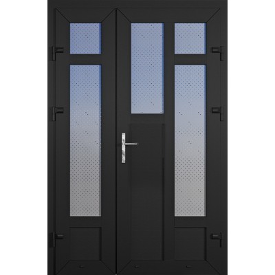 Металопластикові двері WDS Полуторні Модель 66-0