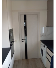 Двері Darumi Doors Plato Line PTL-04 димчастий краст Чорне скло