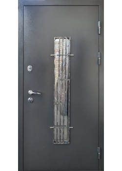 Двері Метал/МДФ склопакет+ковка Форт
