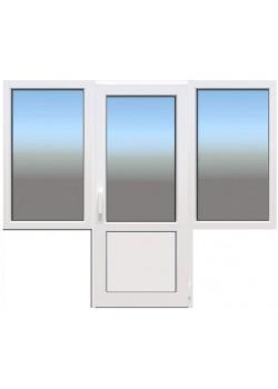 Балконний блок WDS 5S з глухим вікном і поворотно-відкидними дверима 2300 x 2200 мм
