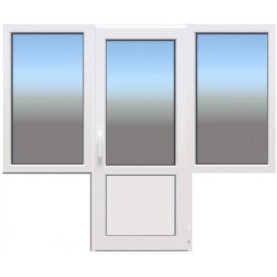 Балконний блок WDS 5S з глухим вікном і поворотно-відкидними дверима 2300 x 2200 мм-0